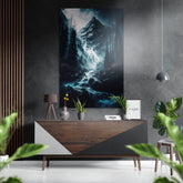 River Brushed Aluminum Dibond Wall Art.